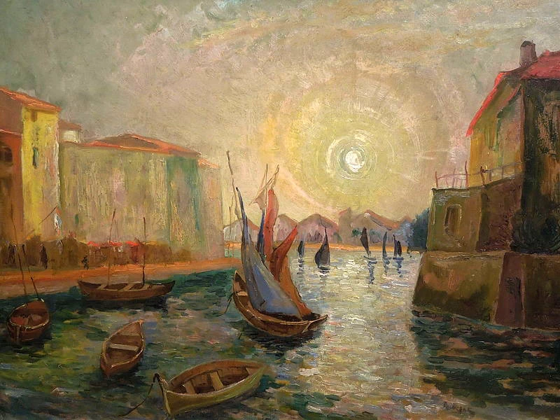 1882-Jan Rubczak - Paesaggio urbano dal mare